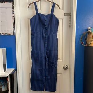 Wild Fable Navy Striped Jumpsuit